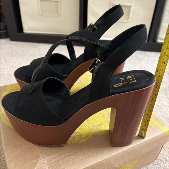 Mix No. 6 Black and Brown Platform Sandals - Picture 2 of 7